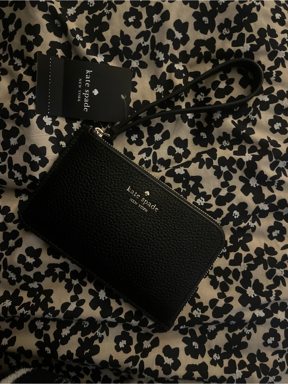 kate spade Black Leather Wristlet Wallet